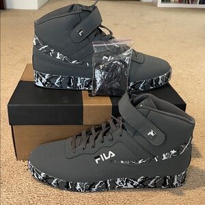 Fila Charcoal High-Tops VULC 13 Marble Design